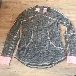 Anthropologie Gray and Pink Work Out Jacket